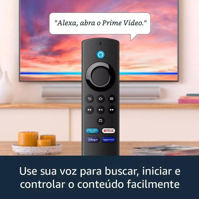 Fire TV Stick Full HD, com Controle Remoto por Voz com Alexa