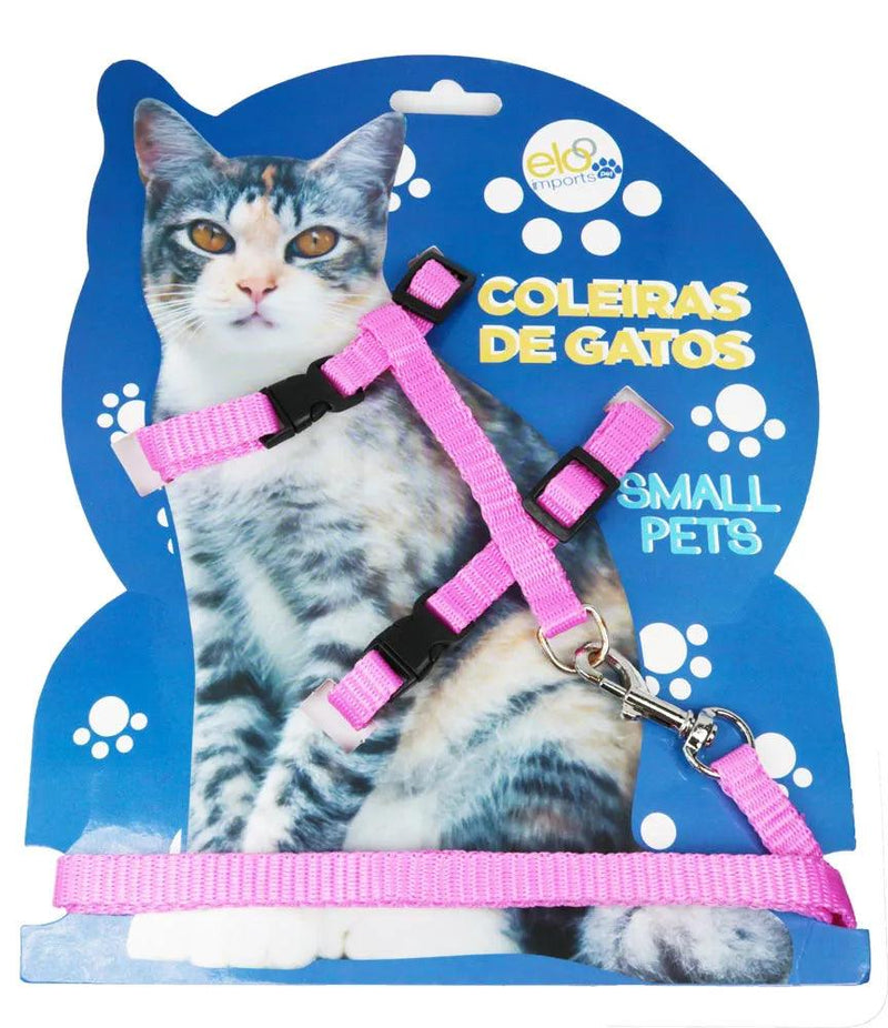 Coleira com Guia para Gatos