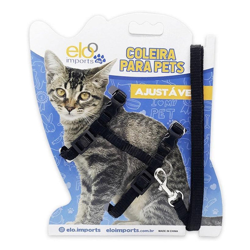 Coleira com Guia para Gatos